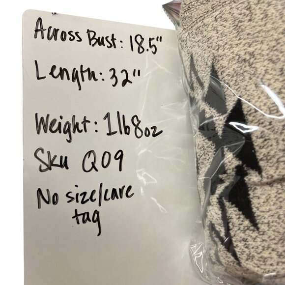 Northern Angel Anthropologie Aztec Southwest Cardigan Sweater Beige Size Small - Picture 9 of 9